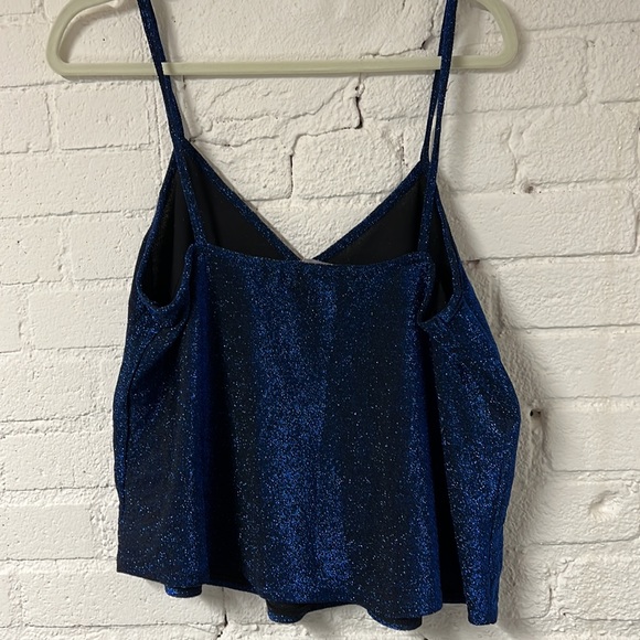 Urban Outfitters NWT Blue Sparkly Tank Top - Picture 3 of 6